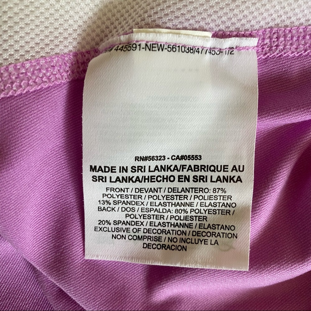 Nike Pro Dri Fit Tank Top - Lavender and White - Picture 6 of 7